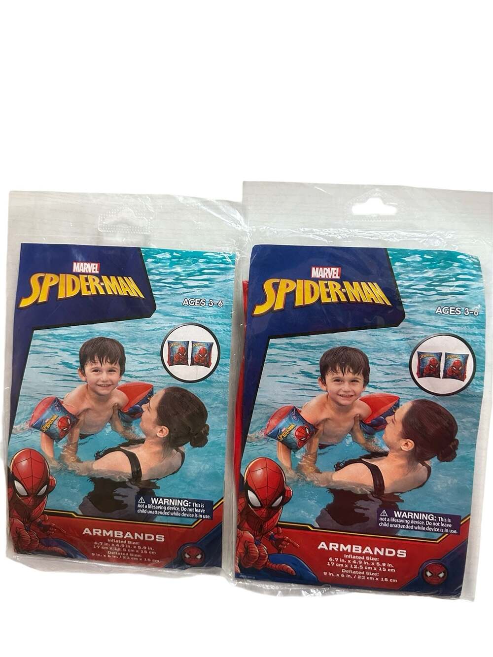 Marvel Spider-Man Inflatable Armbands for Kids Ages 3-6 (Bestway)